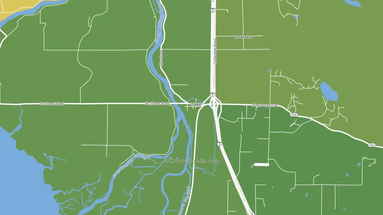 98238, WA Map of Vehicle Theft Rates