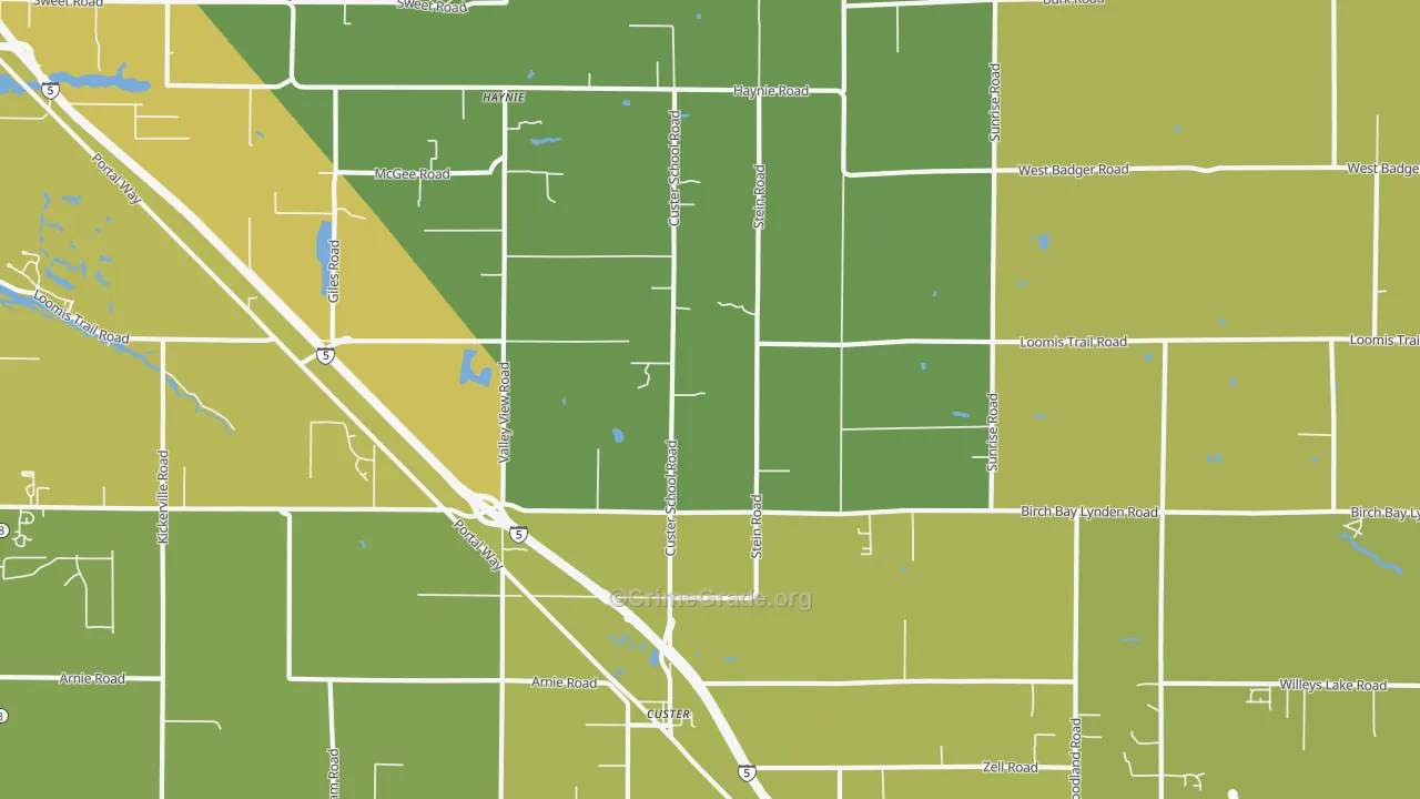 98240, WA Map of Vehicle Theft Rates