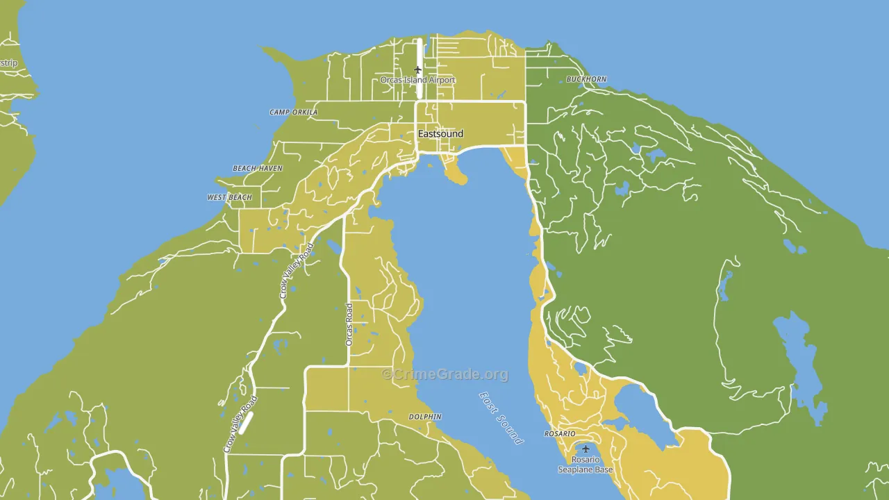 98245, WA Map of Vehicle Theft Rates