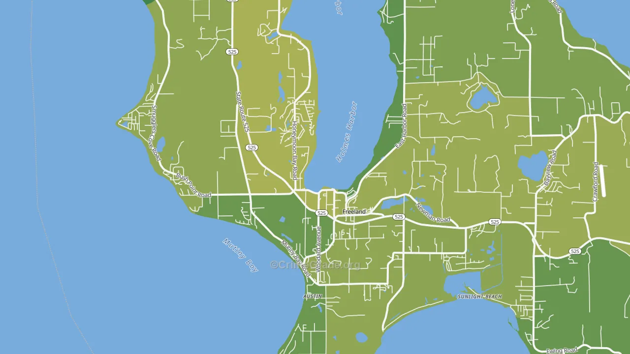 98249, WA Map of Vehicle Theft Rates