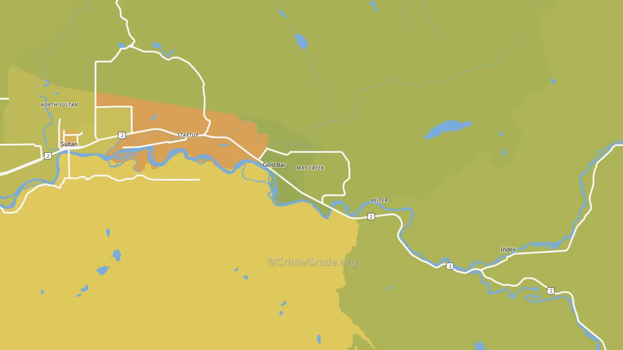 98251, WA Map of Vehicle Theft Rates