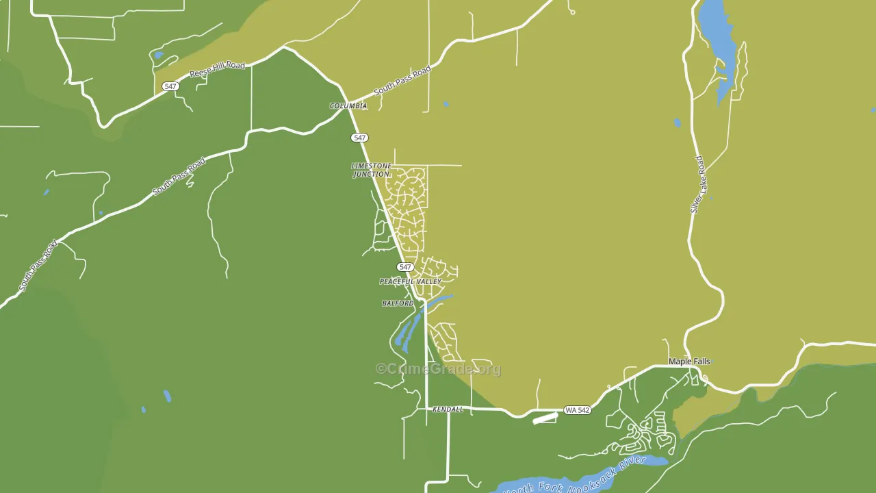 98266, WA Map of Vehicle Theft Rates