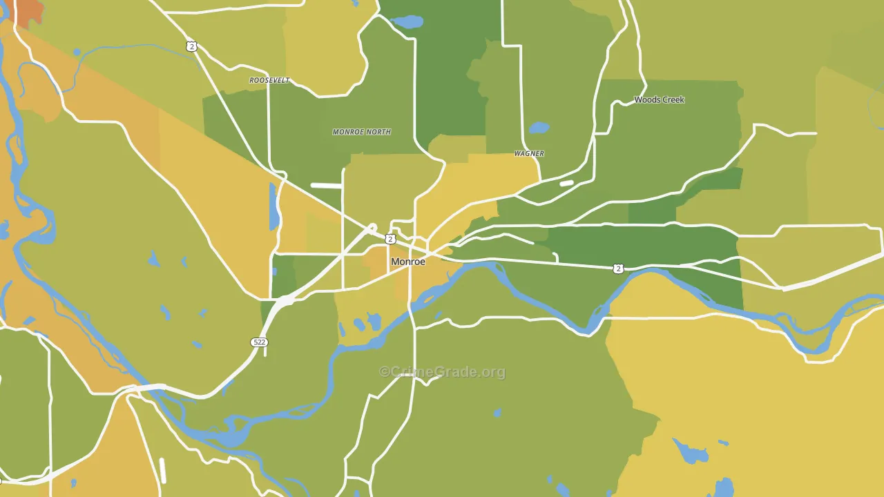 98272, WA Map of Vehicle Theft Rates