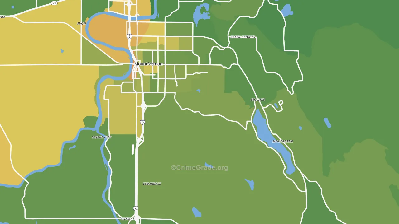 98274, WA Map of Vehicle Theft Rates