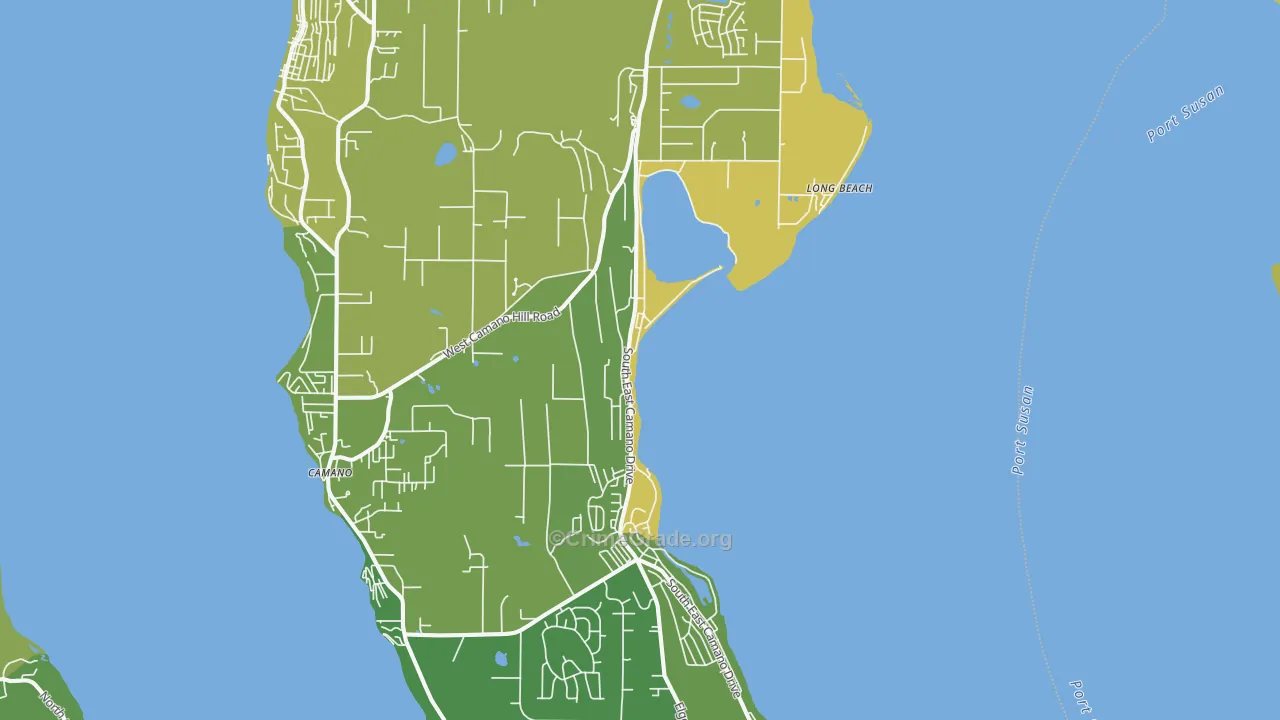 98282, WA Map of Vehicle Theft Rates