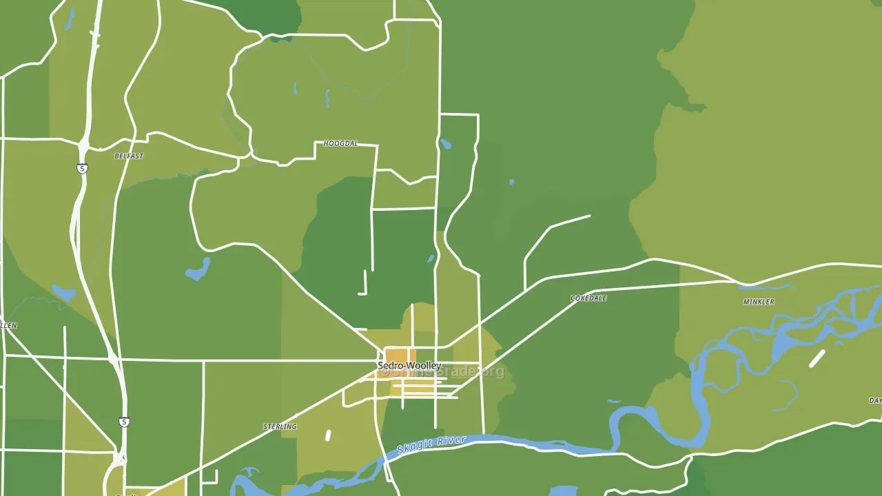 98284, WA Map of Vehicle Theft Rates