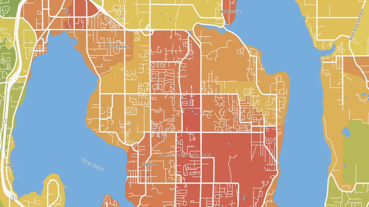 98311, WA Map of Vehicle Theft Rates
