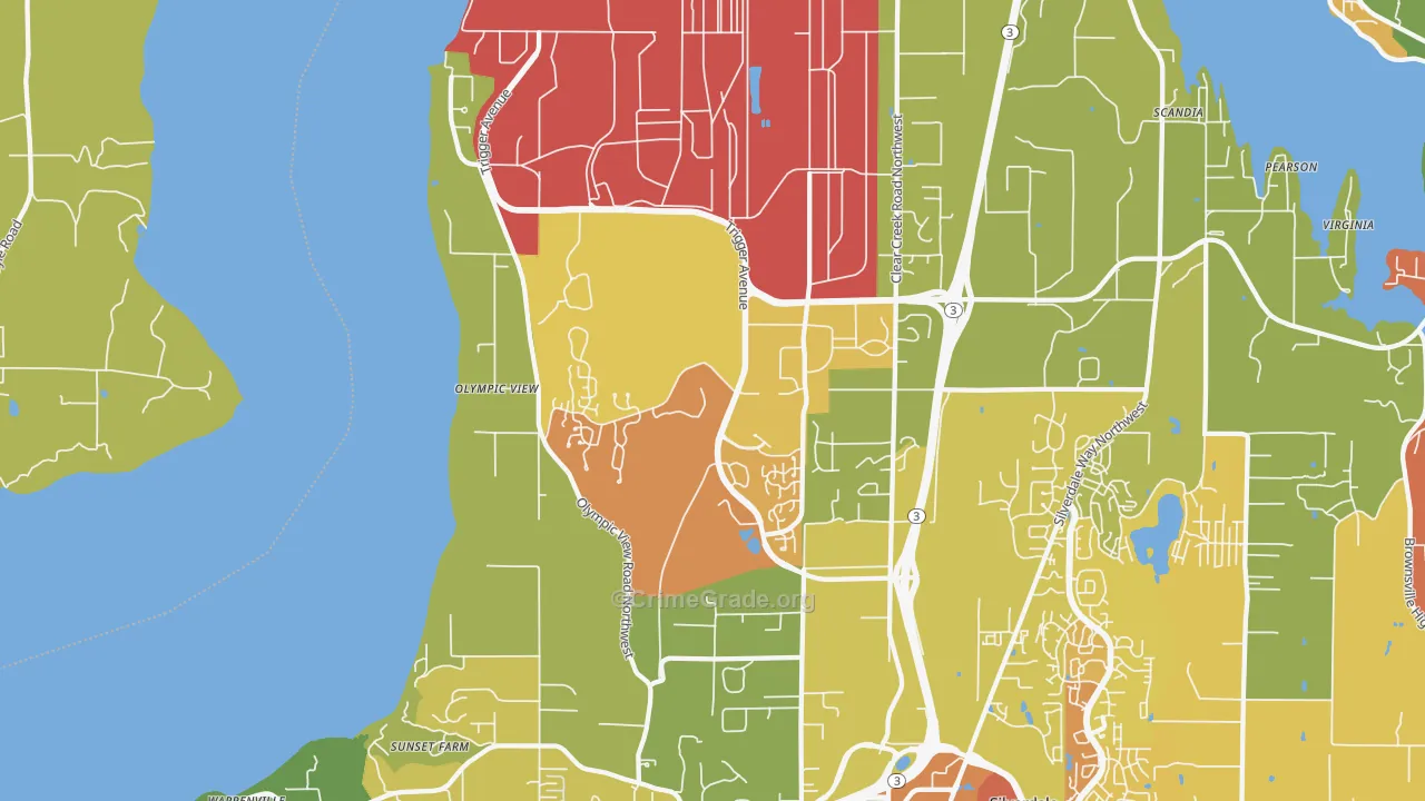 98315, WA Map of Vehicle Theft Rates