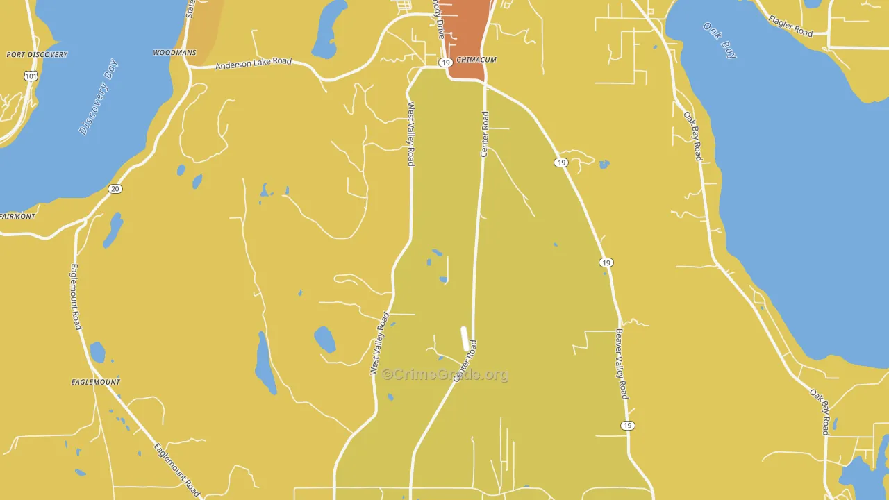 98325, WA Map of Vehicle Theft Rates