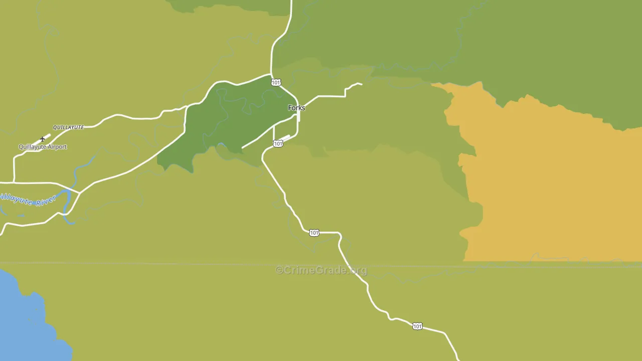 98331, WA Map of Vehicle Theft Rates