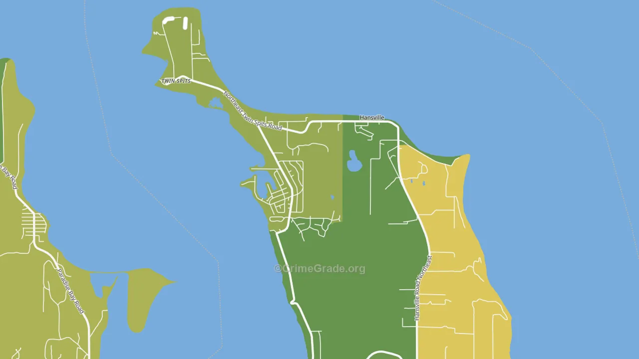 98340, WA Map of Vehicle Theft Rates