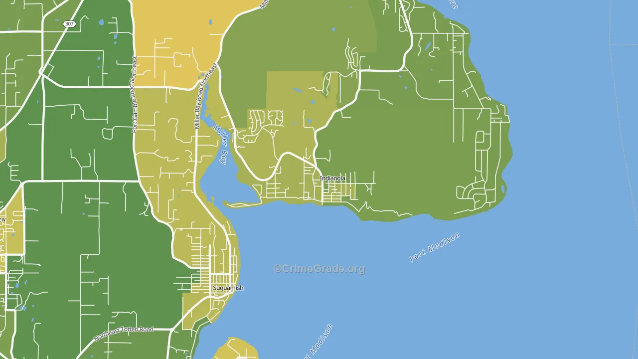 98342, WA Map of Vehicle Theft Rates