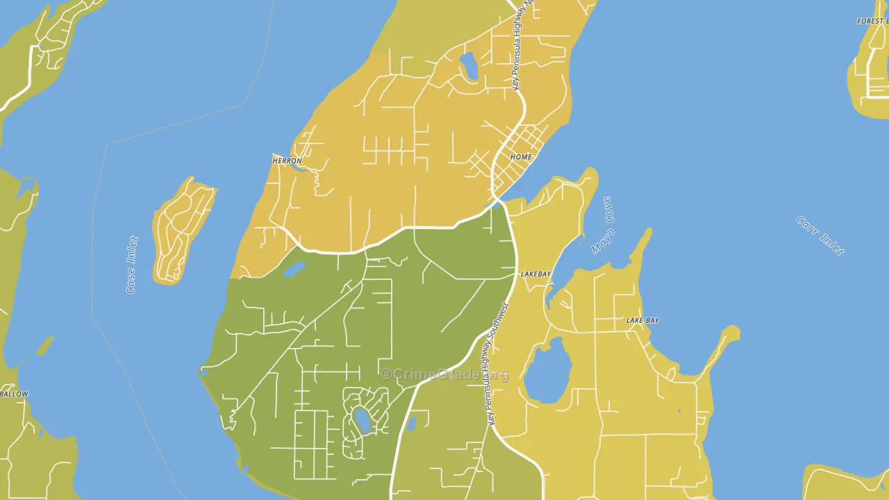 98349, WA Map of Vehicle Theft Rates