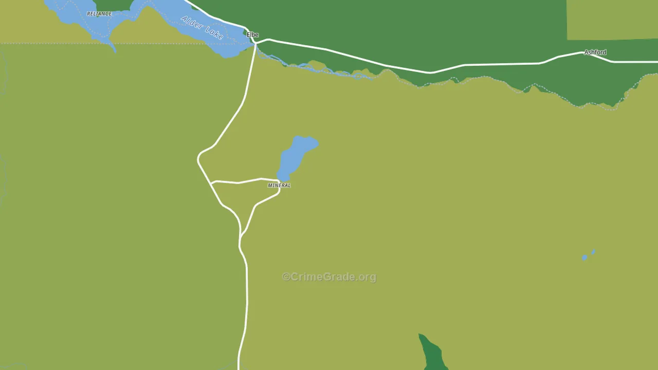 98355, WA Map of Vehicle Theft Rates