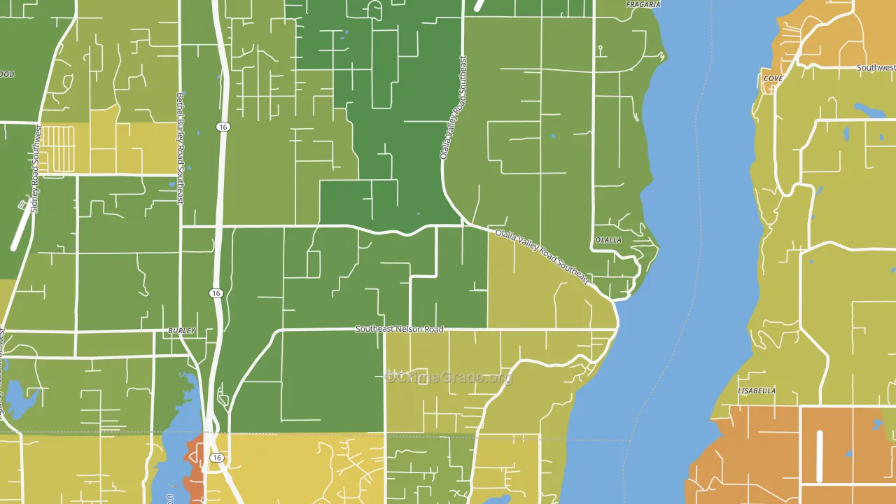 98359, WA Map of Vehicle Theft Rates