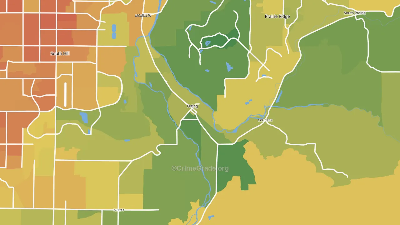 98360, WA Map of Vehicle Theft Rates
