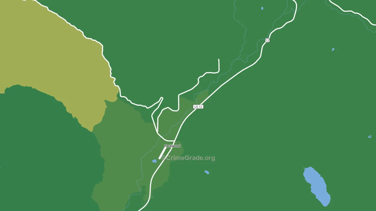 98361, WA Map of Vehicle Theft Rates