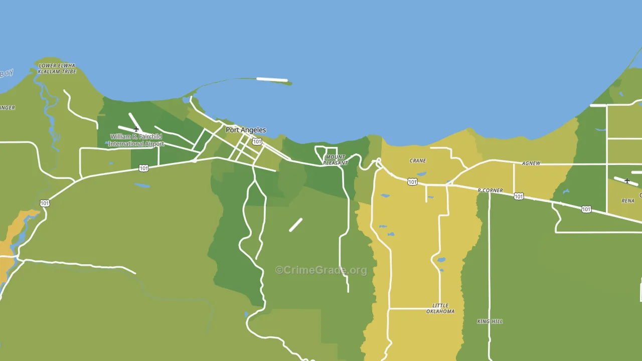 98362, WA Map of Vehicle Theft Rates