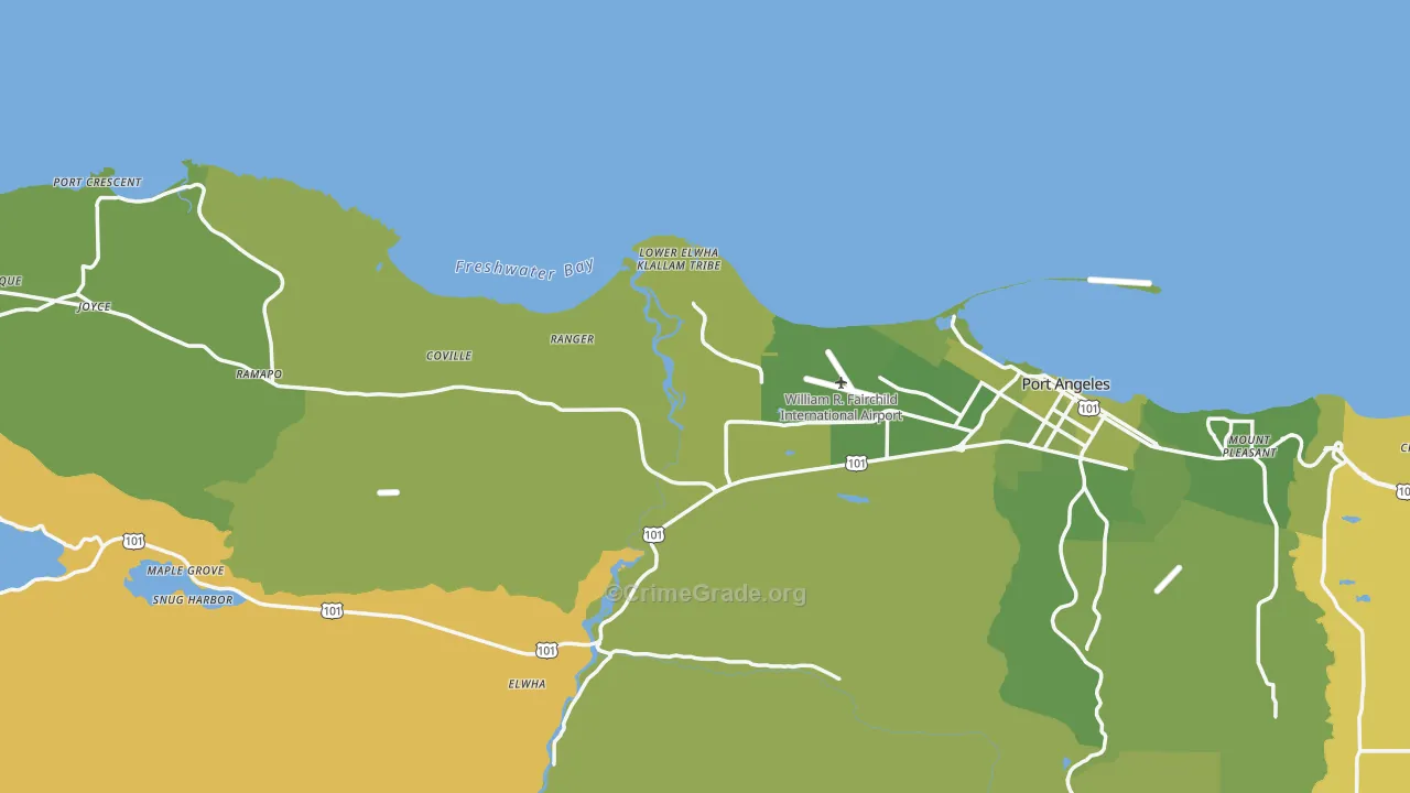 98363, WA Map of Vehicle Theft Rates