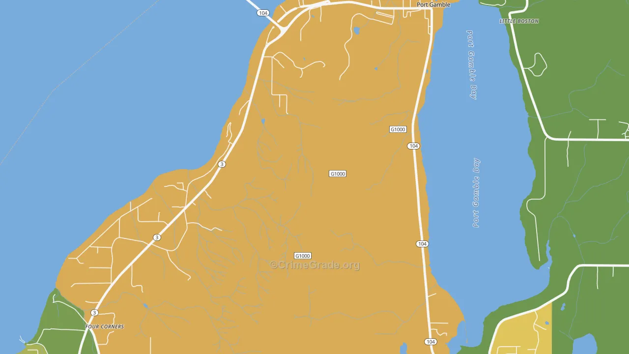 98364, WA Map of Vehicle Theft Rates