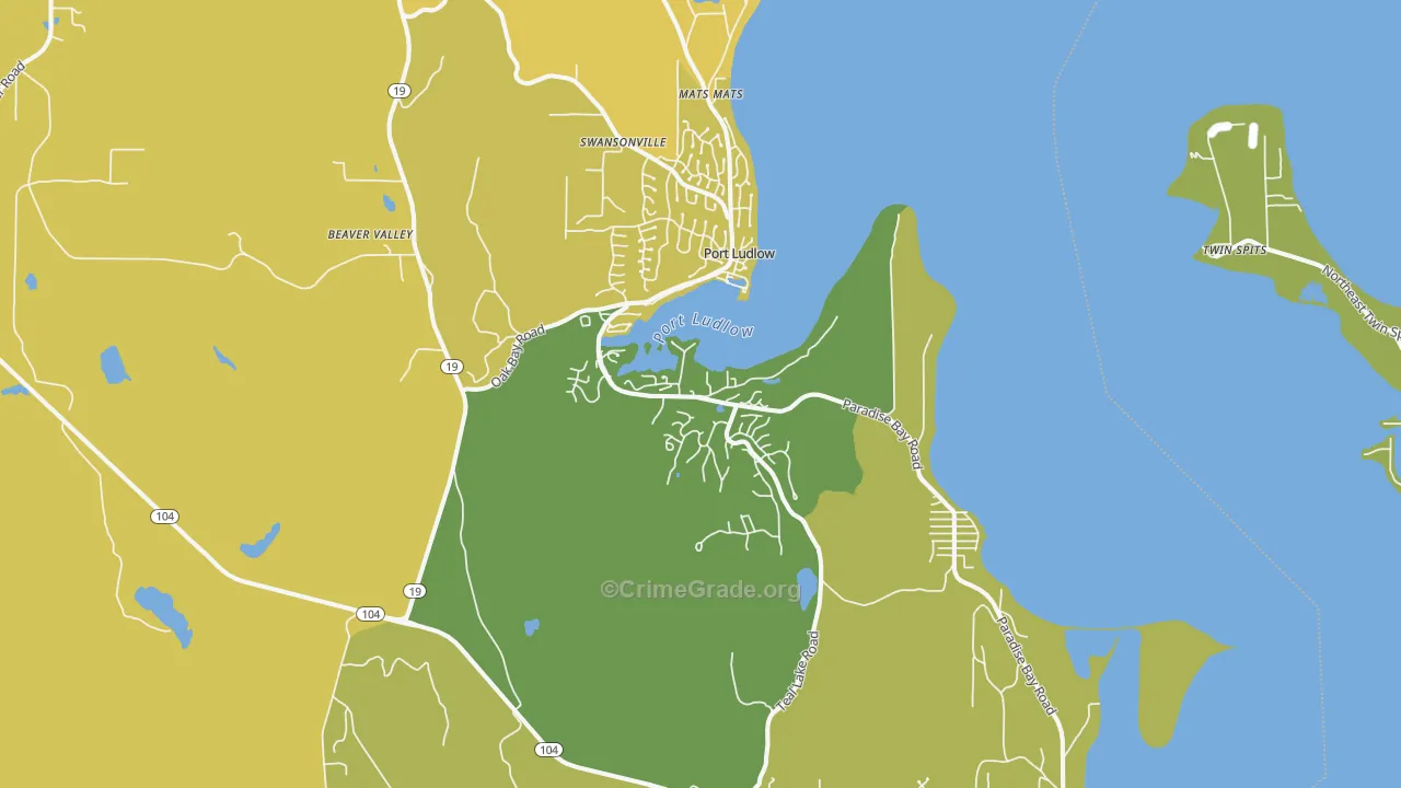 98365, WA Map of Vehicle Theft Rates