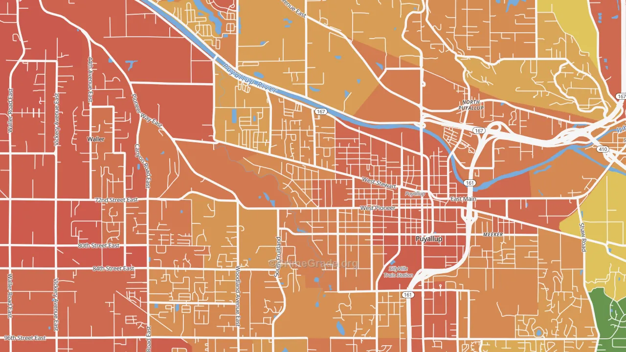98371, WA Map of Vehicle Theft Rates
