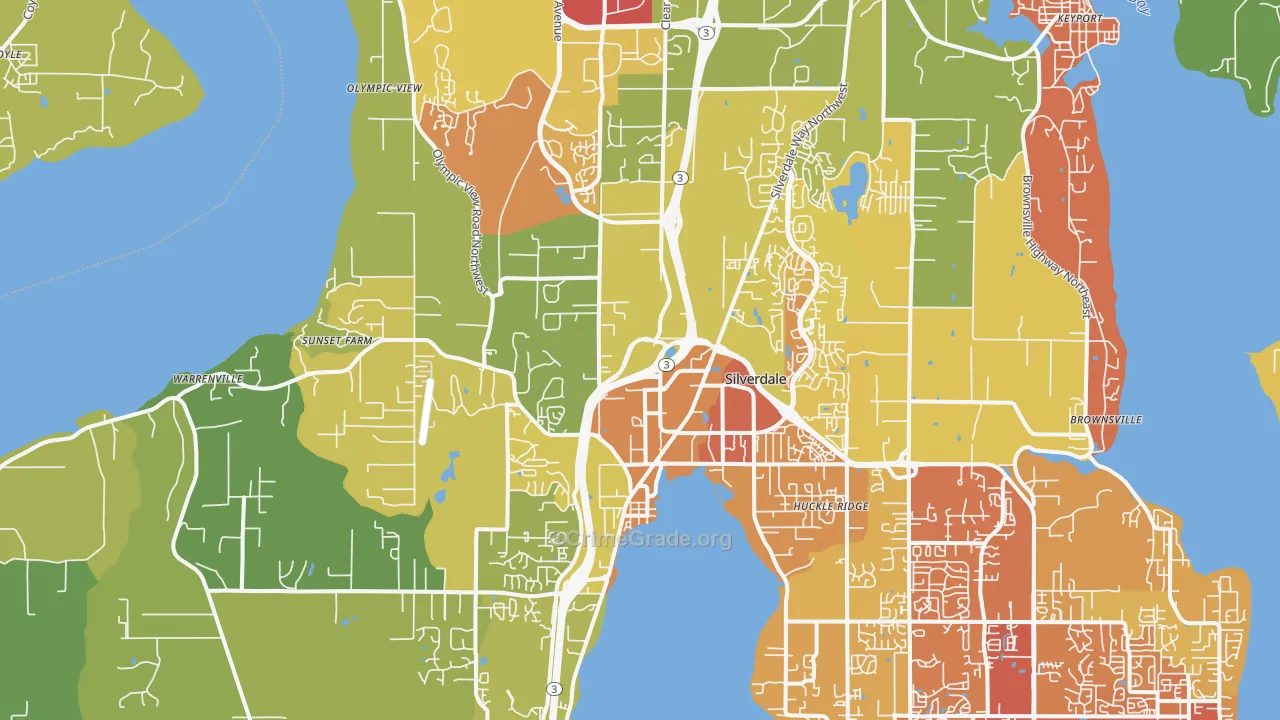 98383, WA Map of Vehicle Theft Rates
