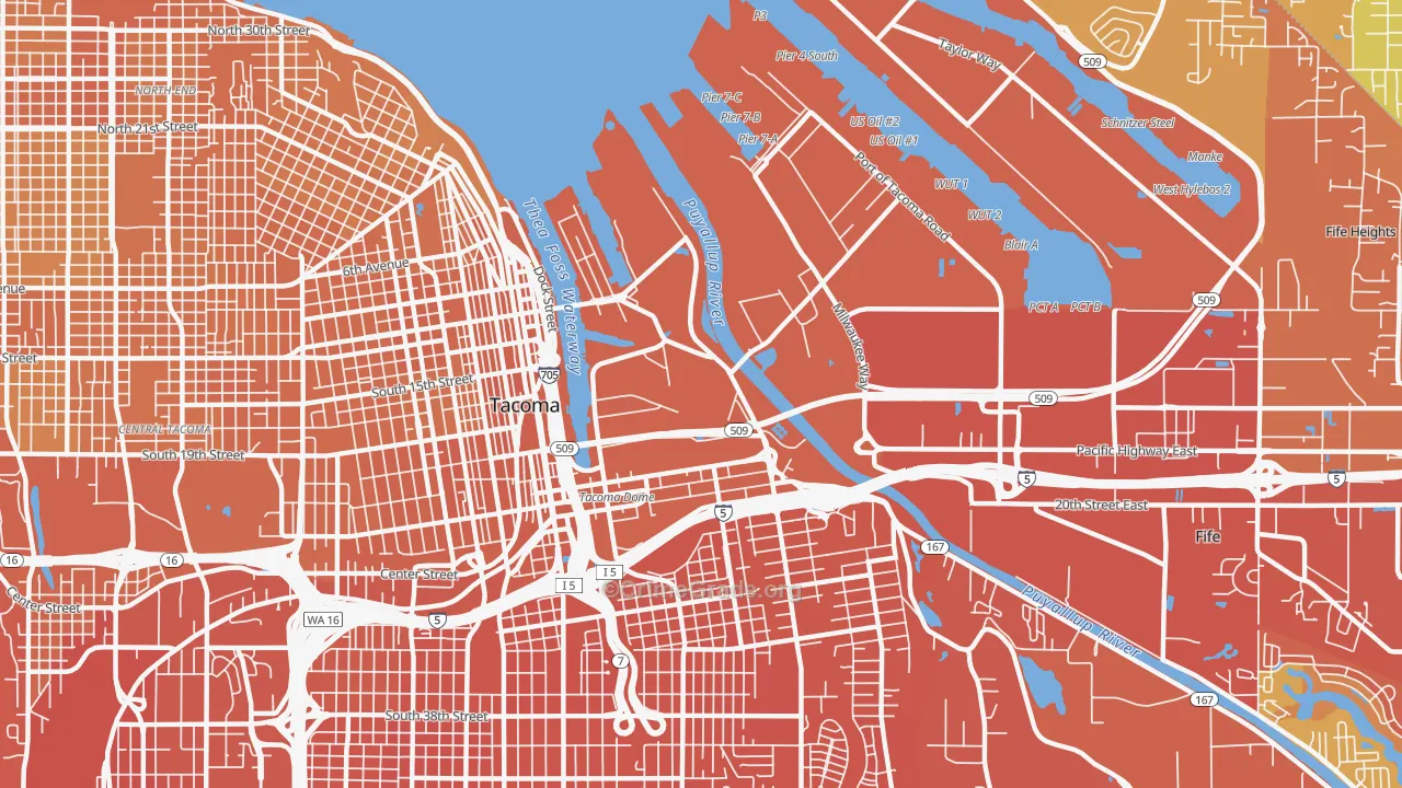 98421, WA Map of Vehicle Theft Rates