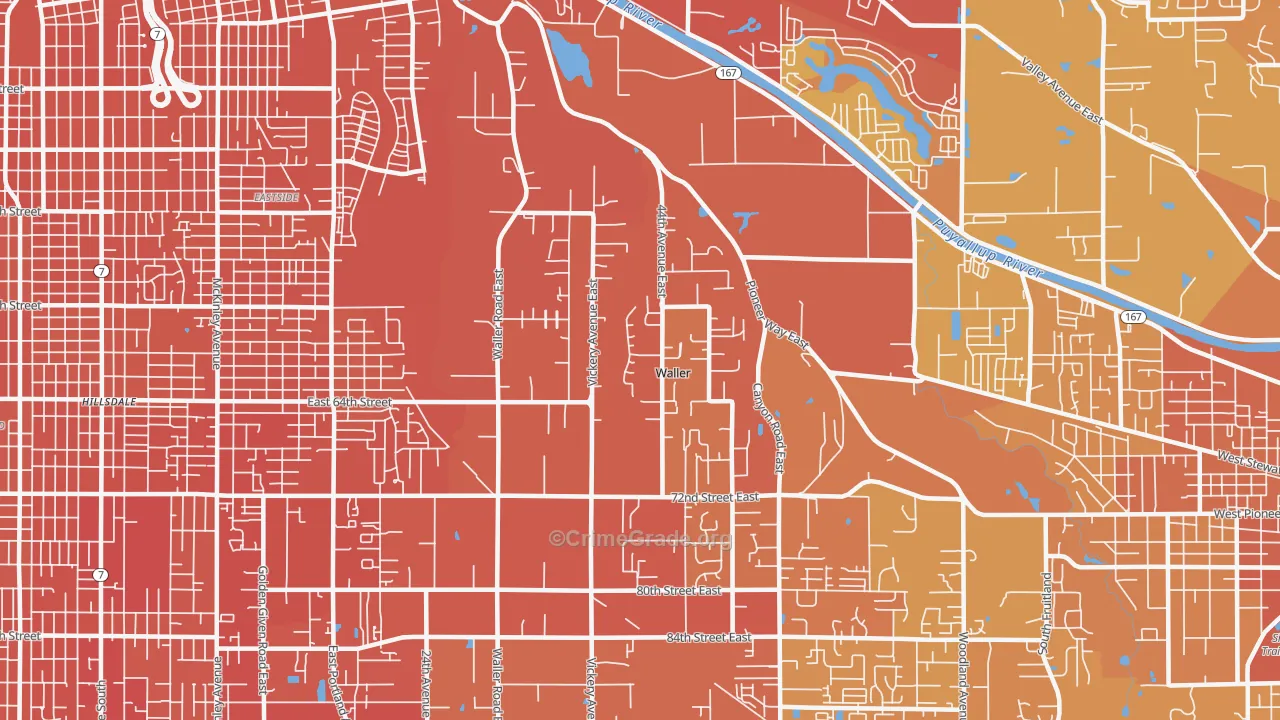 98443, WA Map of Vehicle Theft Rates