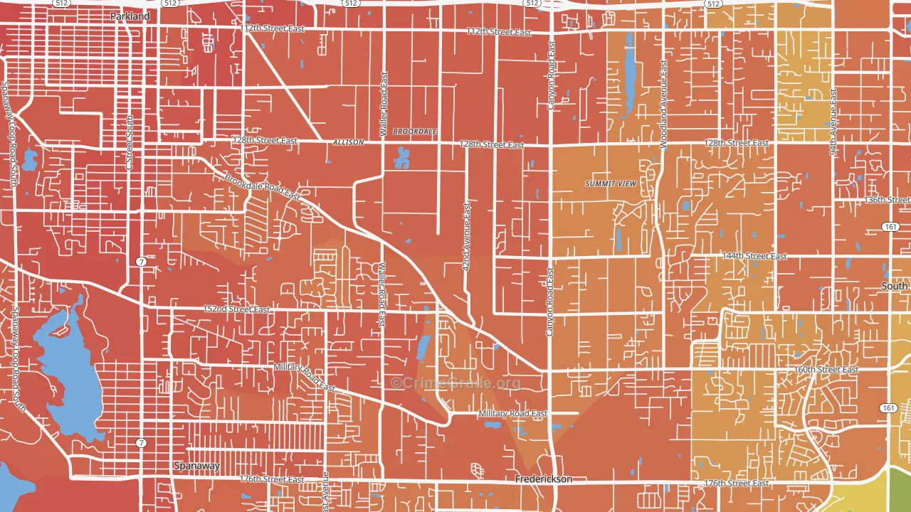 98446, WA Map of Vehicle Theft Rates