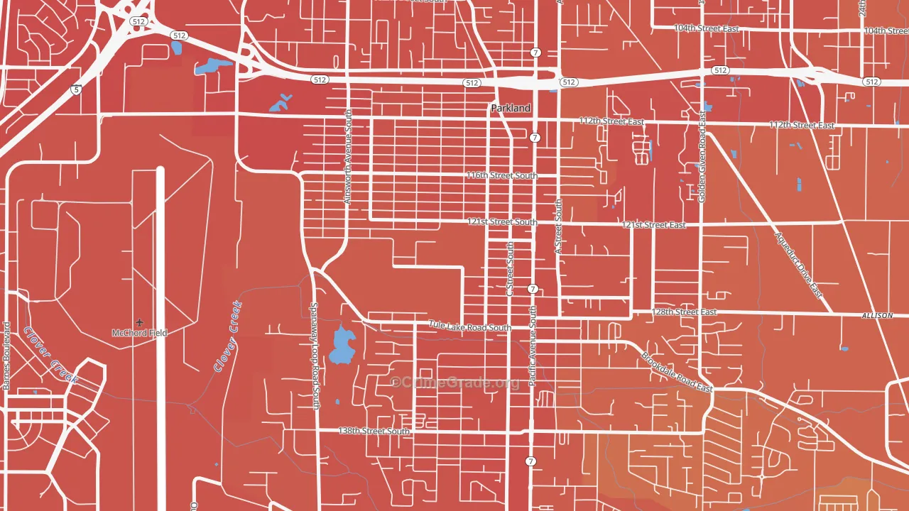 98447, WA Map of Vehicle Theft Rates
