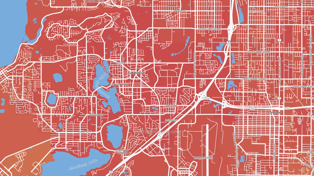98499, WA Map of Vehicle Theft Rates