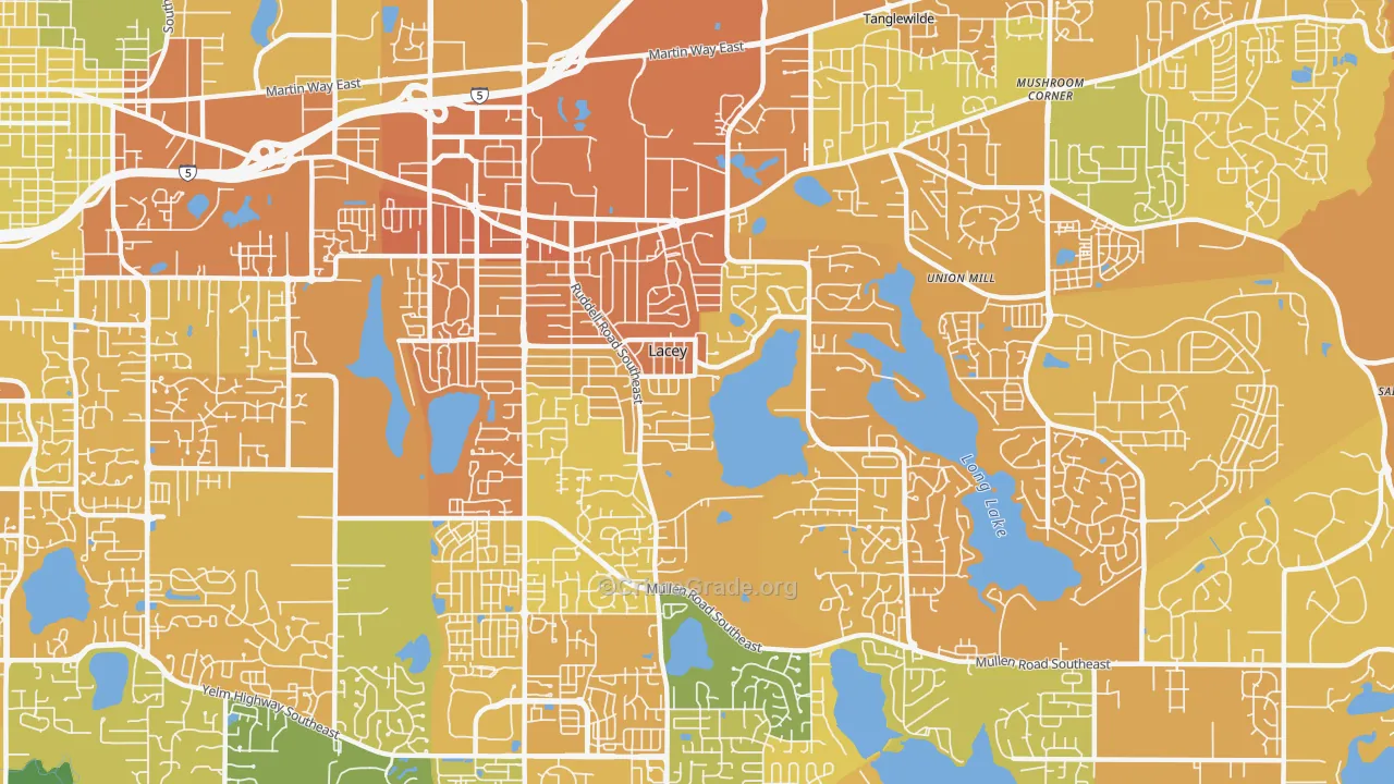 98503, WA Map of Vehicle Theft Rates