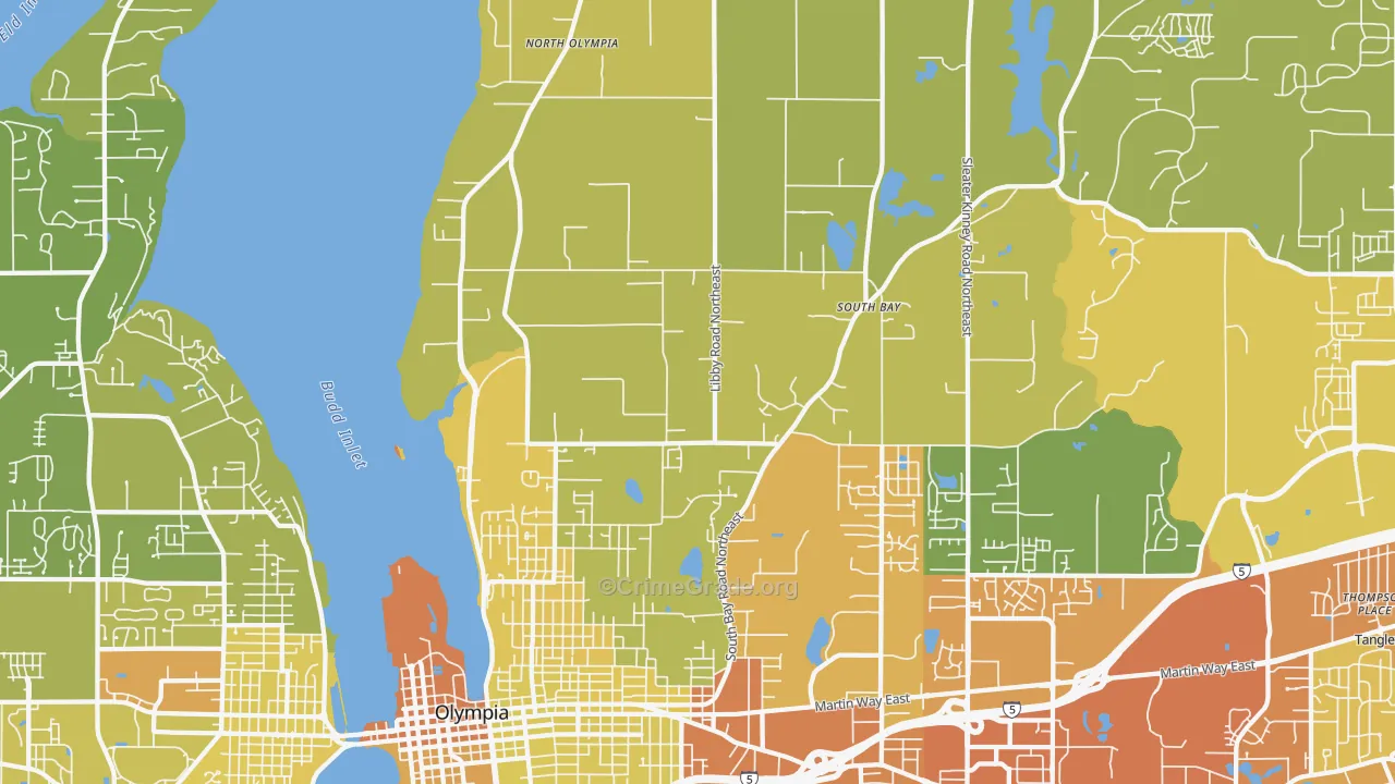 98506, WA Map of Vehicle Theft Rates
