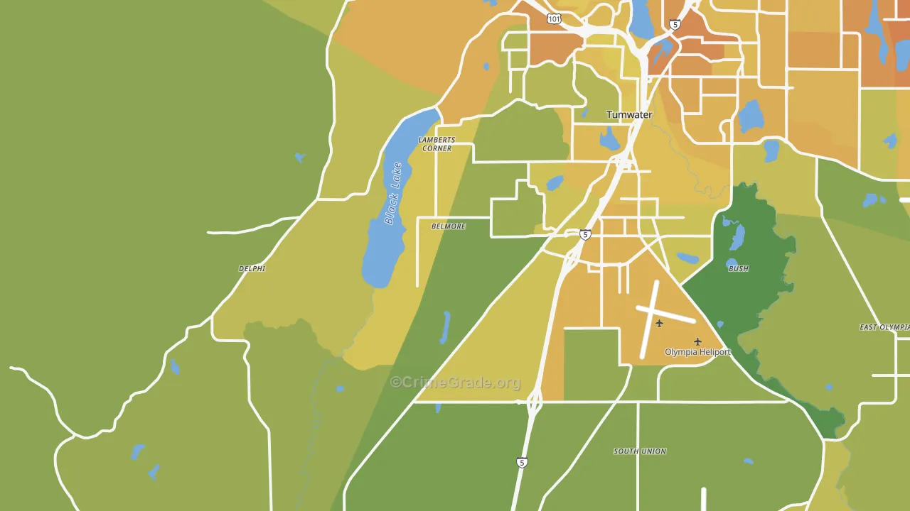 98512, WA Map of Vehicle Theft Rates