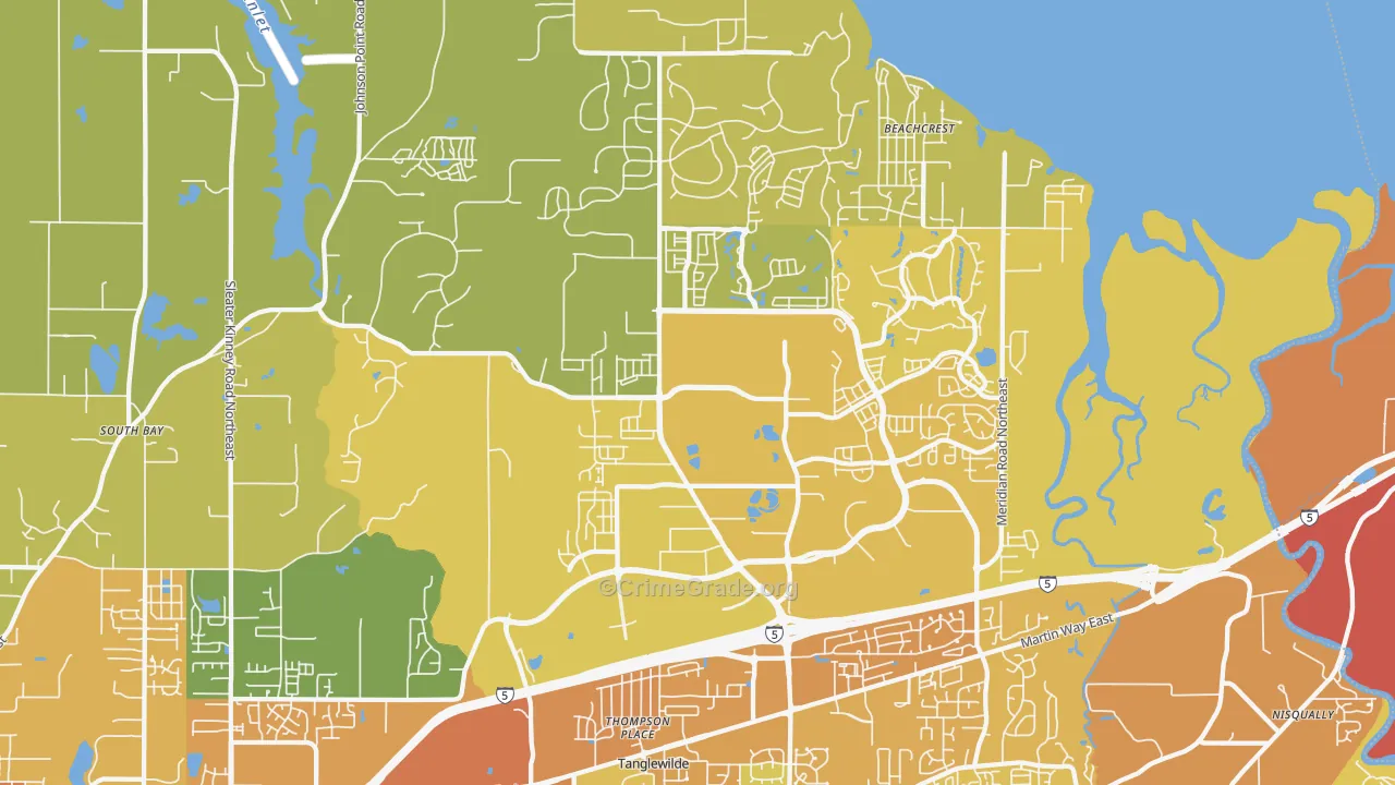 98516, WA Map of Vehicle Theft Rates