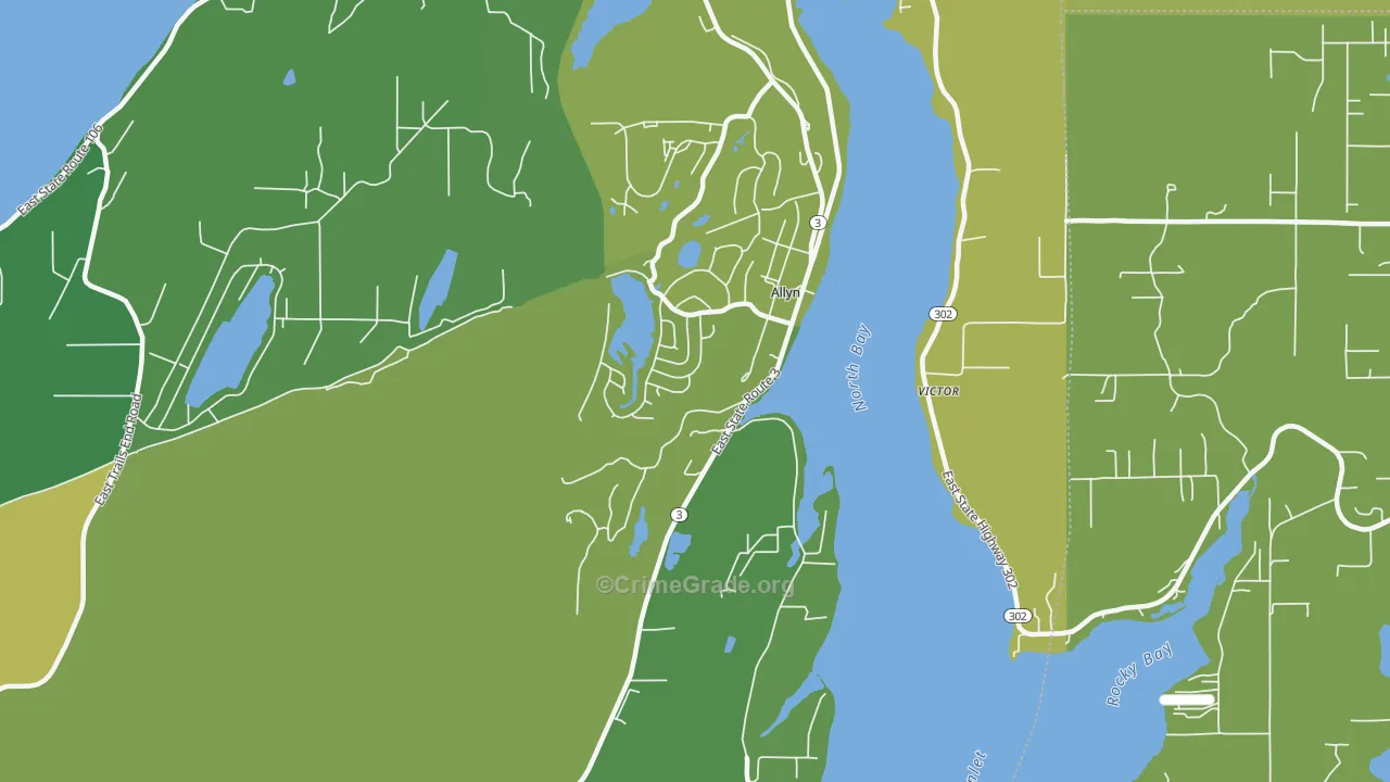 98524, WA Map of Vehicle Theft Rates