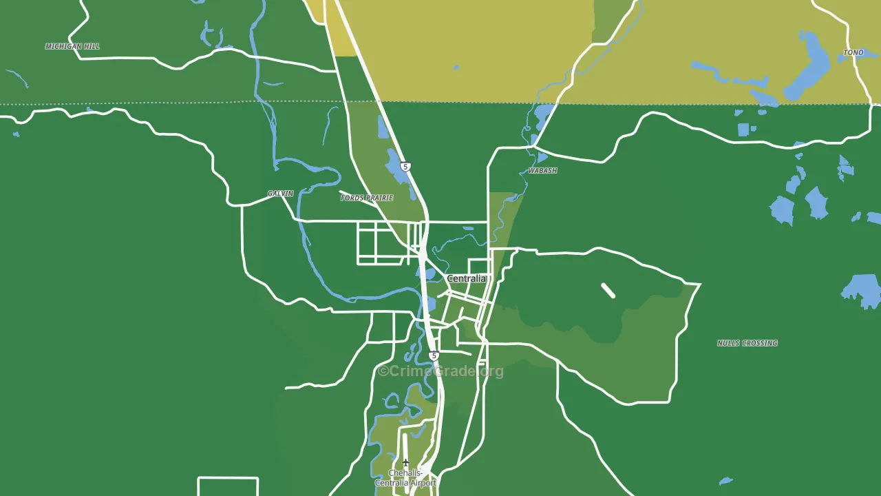 98531, WA Map of Vehicle Theft Rates