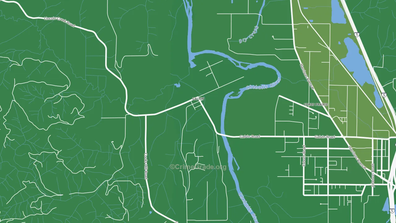 98544, WA Map of Vehicle Theft Rates