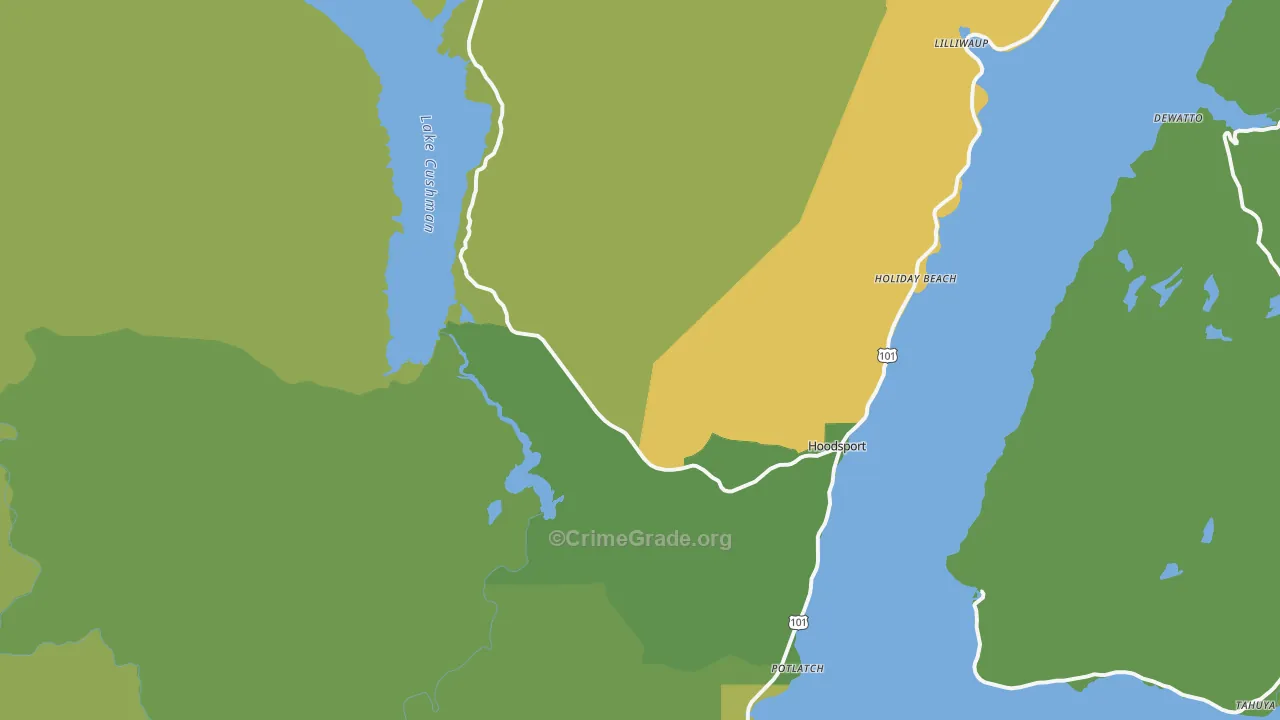 98548, WA Map of Vehicle Theft Rates