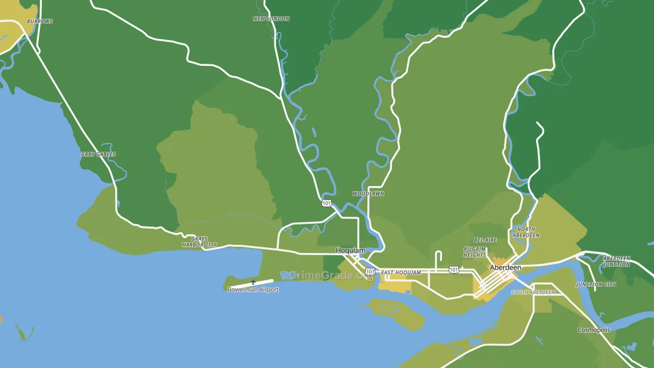 98550, WA Map of Vehicle Theft Rates