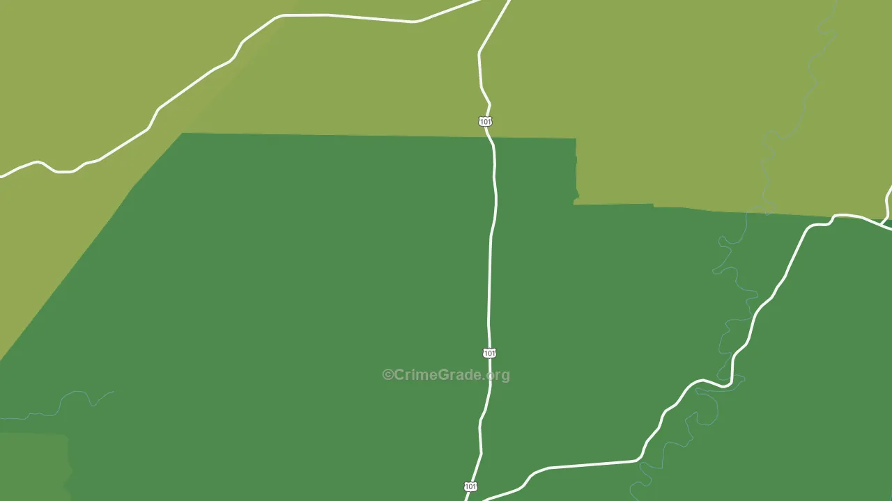 98552, WA Map of Vehicle Theft Rates