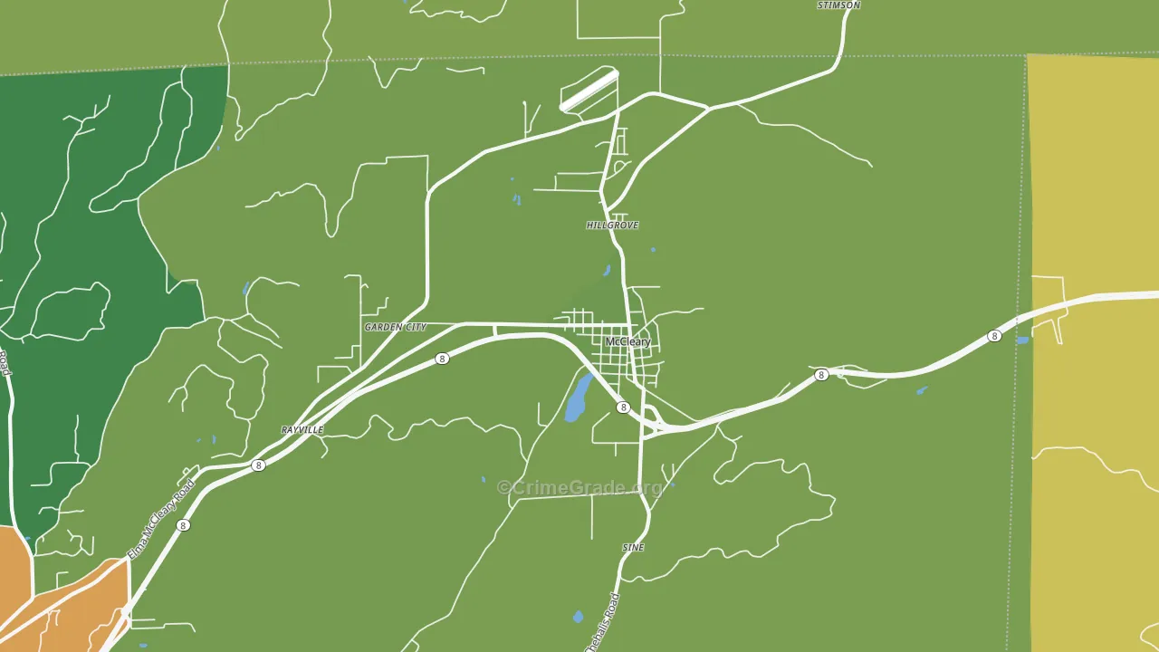 98557, WA Map of Vehicle Theft Rates