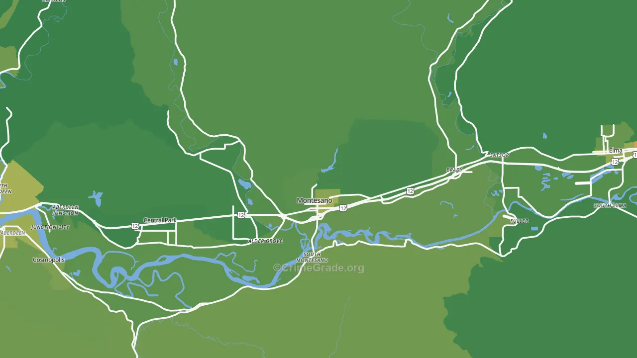 98563, WA Map of Vehicle Theft Rates