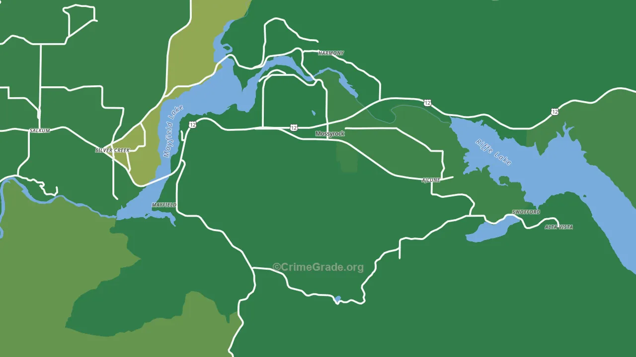 98564, WA Map of Vehicle Theft Rates