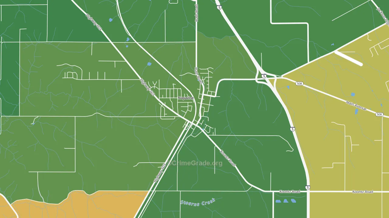 98565, WA Map of Vehicle Theft Rates