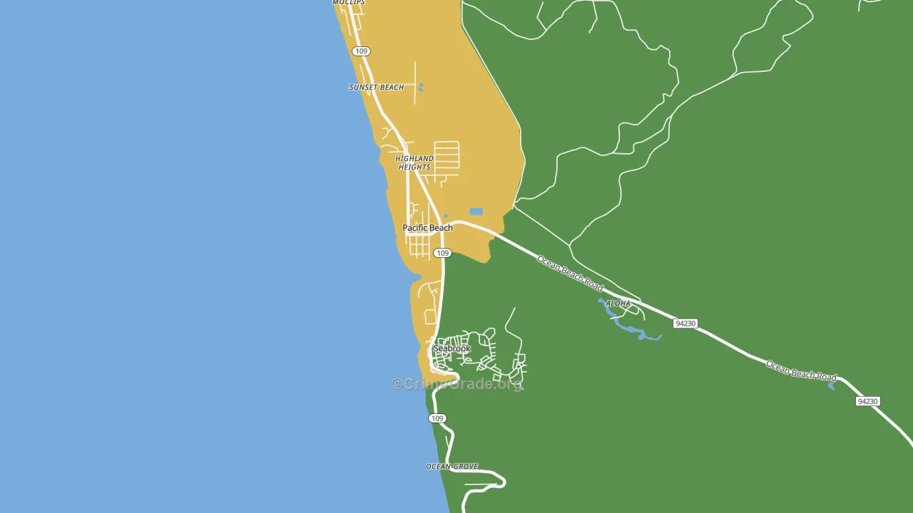 98571, WA Map of Vehicle Theft Rates