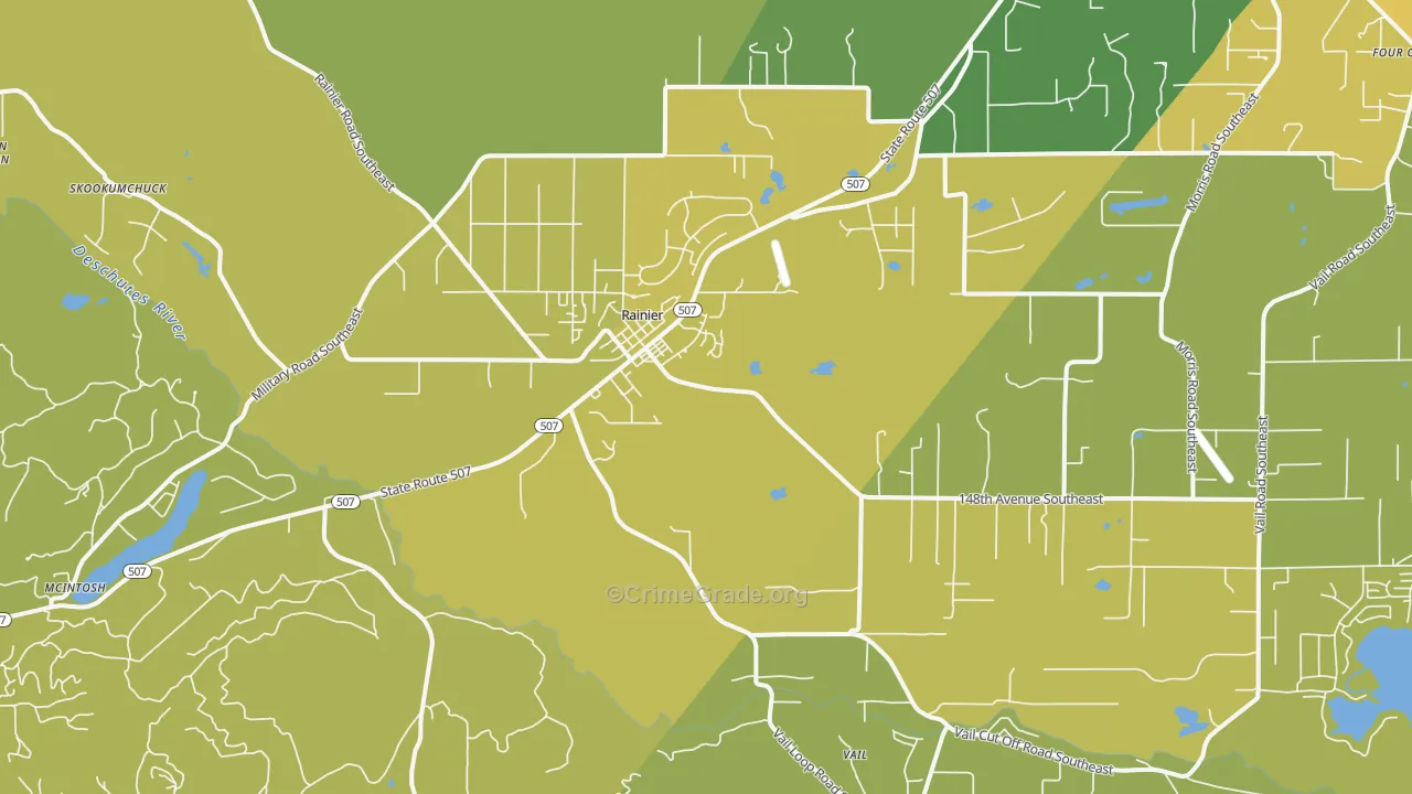 98576, WA Map of Vehicle Theft Rates