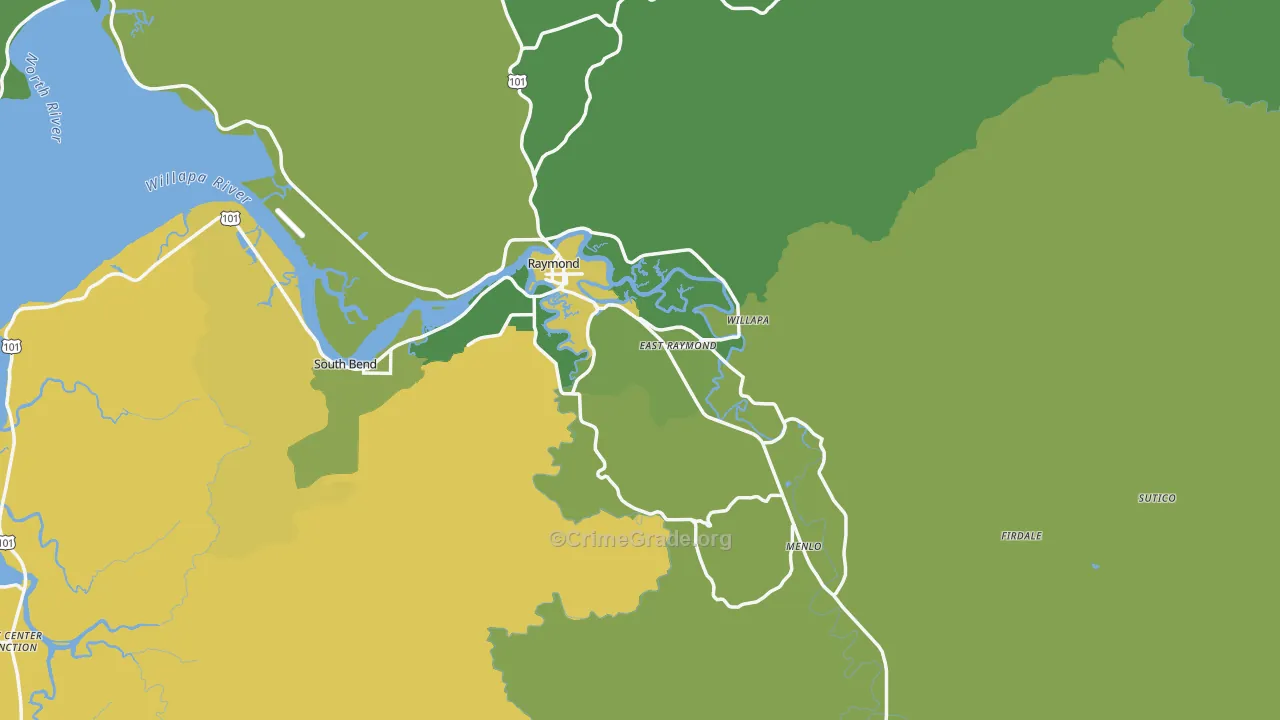 98577, WA Map of Vehicle Theft Rates