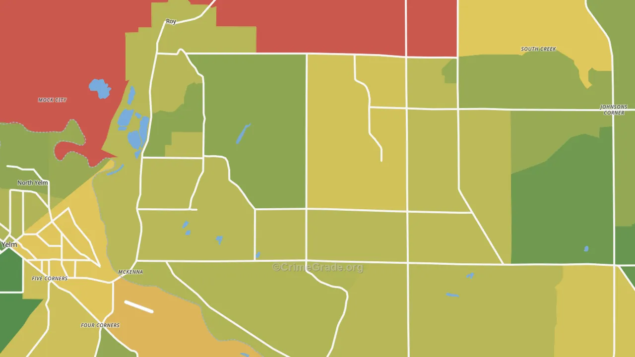 98580, WA Map of Vehicle Theft Rates